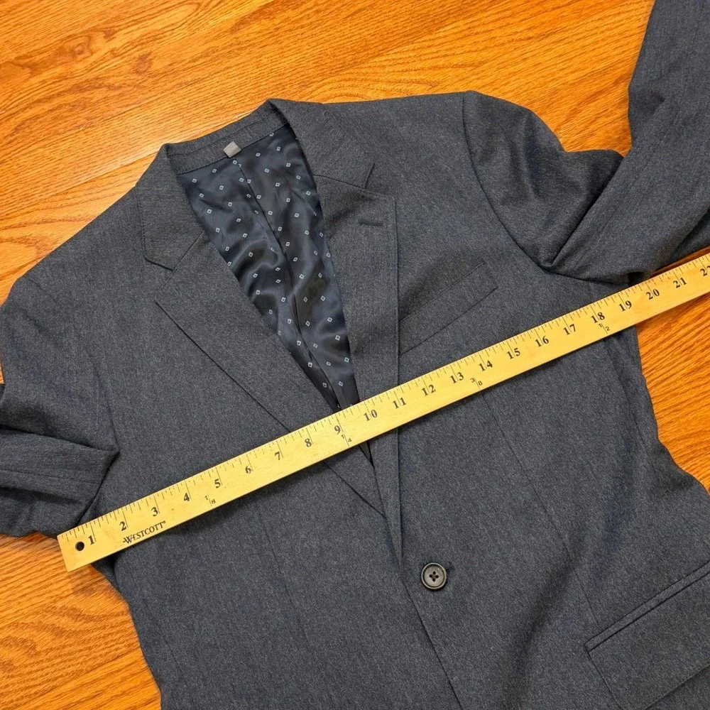 Bonobos Marzotto Italian Wool Blazer Jacket Mens 38R Blue Stretch Slim Fit